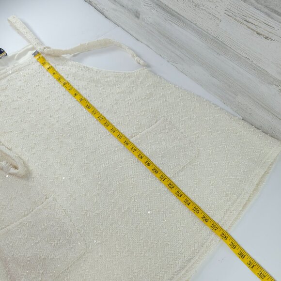 ARULA Ivory Shine Skirtall Dress PLUS SIZE 2X Ivory Coastal Feminine Texture EUC - Picture 13 of 16